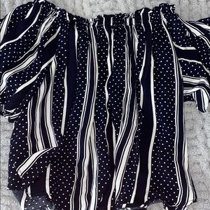 boutique (she + sky) pattern off the shoulder top